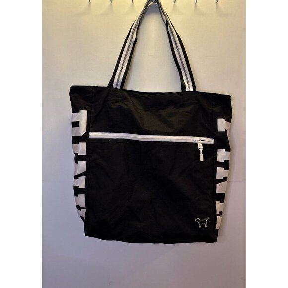 PINK by Victoria Secrets Black & White Bag (15 in)‎ - Picture 1 of 8